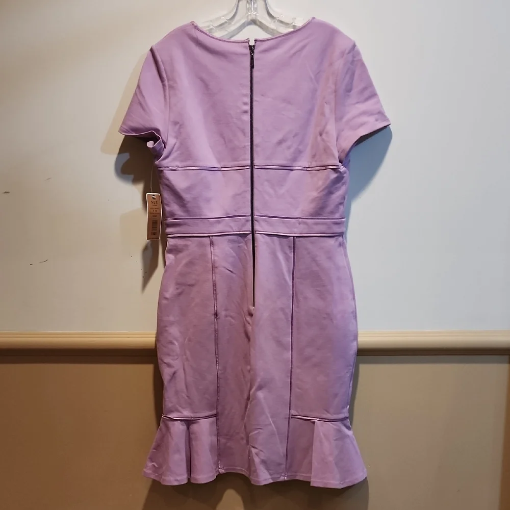 Nue by Shani Lilac Short Sleeve Dress - Picture 8 of 12